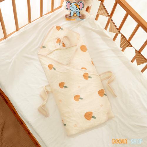 Ủ Xô Muslin Hạt Đậu 4 Mùa Cho Bé Mềm Mịn Thoáng Mát Họa Tiết Siêu Xinh Doomi Shop - HT627