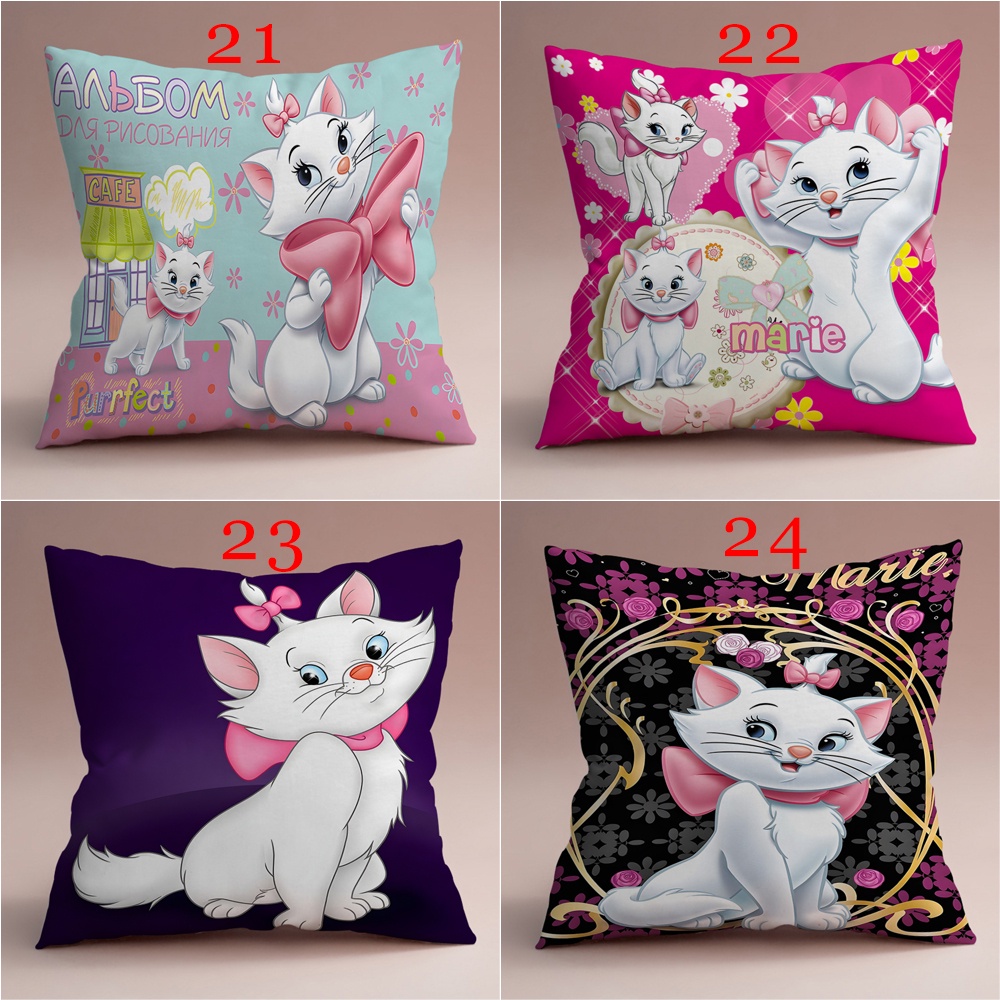 Disney Vỏ Gối In Hình Mèo marie Một Mặt Trang Trí Phòng Khách / sofa / Xe Hơi / Quà Tặng Cho Bé