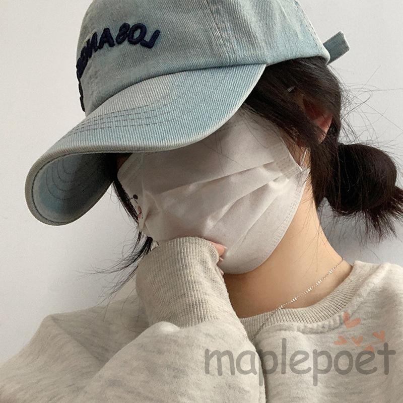 Mũ bóng chày denim cho nữ Mũ rộng vành Hàn Quốc Mũ lưỡi trai phong cách Nhật Bản cho học sinh