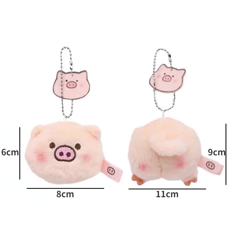 Móc Khóa Hình Heo Hồng Nhồi Bông Dễ Thương Cho Cặp Đôi