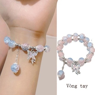 Quà Valentine Vòng Tay Chuỗi Hạt Đá opal Nhân Tạo Hình Bướm Thời Trang Cho Nữ