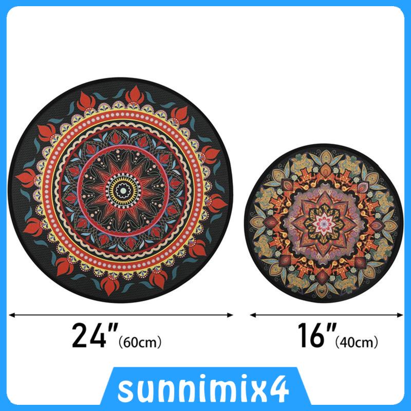 Mandala Thảm Tập yoga Vải Nhung Phối Cao Su Họa Tiết Độc Đáo Trang Trí Phòng Ngủ Gia Đình