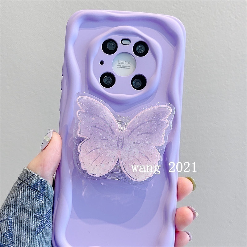 Ốp Điện Thoại Màu macaron Có Giá Đỡ Hình Bướm Cho xiaomi13t xiaomi 13t pro 5g