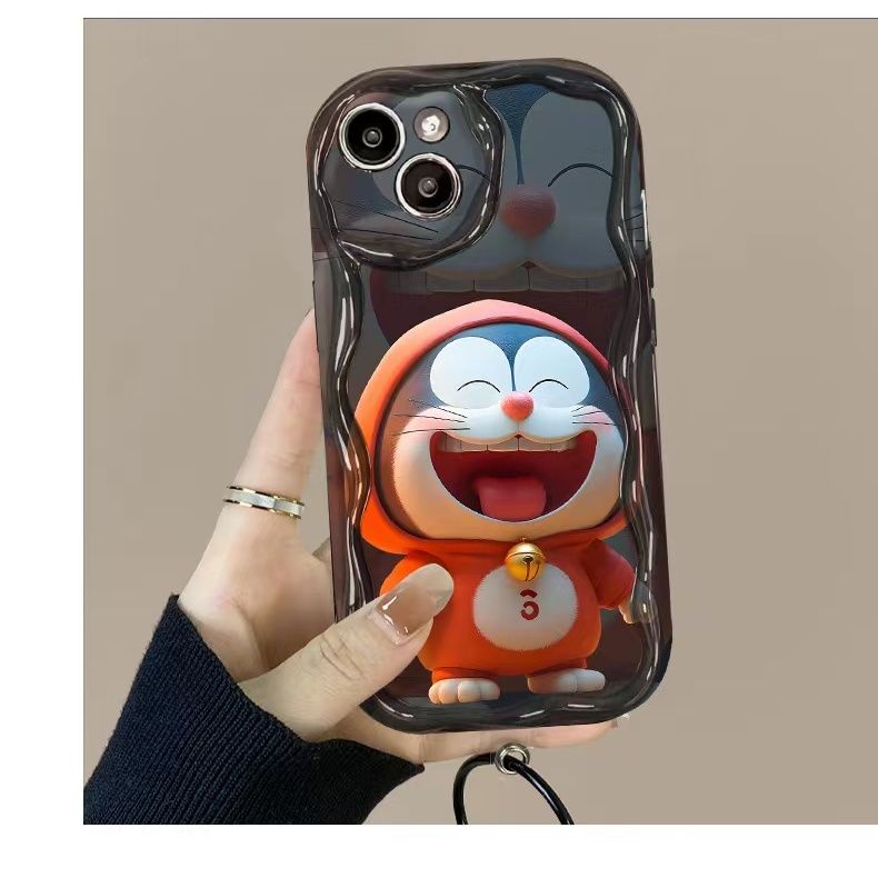 Dễ Thương Ốp Điện Thoại Cao Cấp In Hình doraemon Đáng Yêu Có Móc Treo Cho Iphone 7 / 8plus / x / xs / 11 / 12 / 13 / 14 / 15 / pro / max / promax / plus