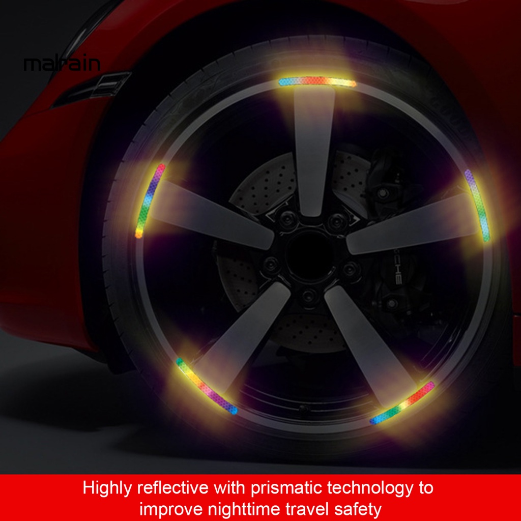 Bộ 20 Miếng Dán Phản Quang Dùng Trang Trí Bánh Xe Hơi