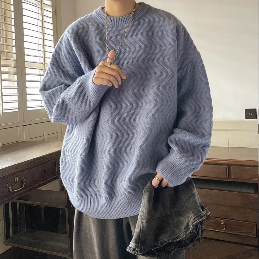 Áo sweater Cổ Tròn Dáng Rộng Phong Cách Thời Trang Thu Đông Mới