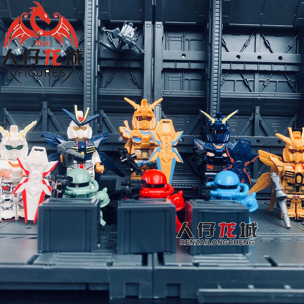 Mô Hình Nhân Vật gundam mecha tiegu captain minifigure 6 Ba Món Để Bàn Trang Trí # 8
