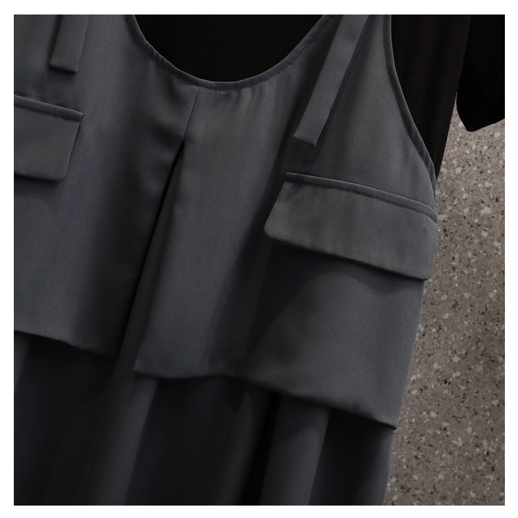 🌸Hàng Order🌸Váy Đầm Bigsize Phối Màu 2 Dây Cách Điệu Dáng Xoè  Tiểu Thư Nữ Tính 🌸Hàng Quảng Châu