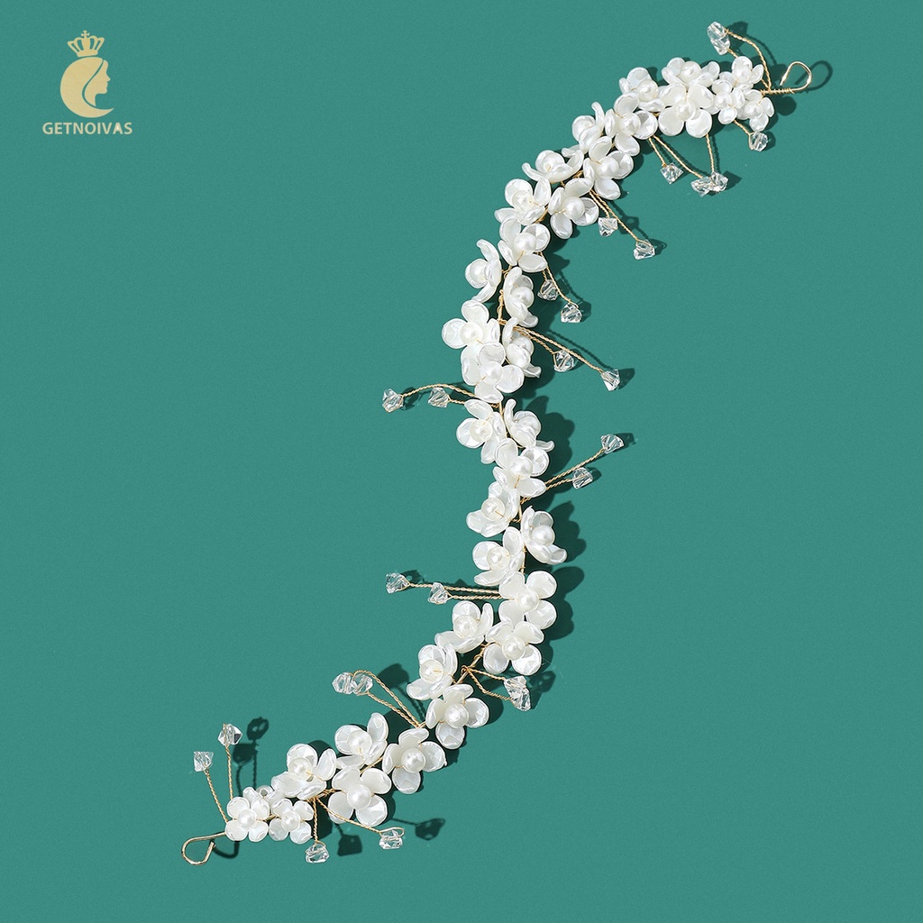 Băng Đô Cài Tóc Đính Ngọc Trai Phong Cách vintage Cho Cô Dâu