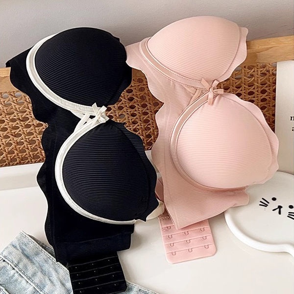Áo Lót Nâng Ngực Không Gọng Không Đường May Phong Cách Pháp Sang Trọng Dành Cho Nữ