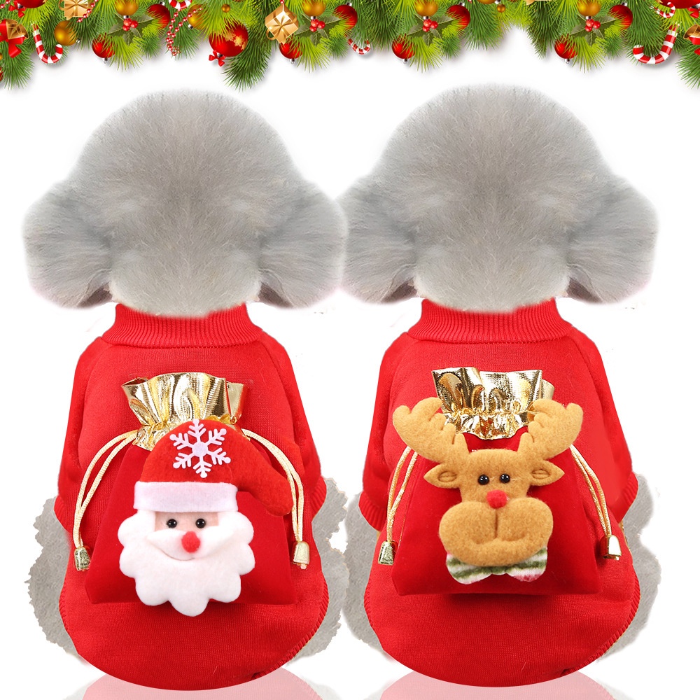Áo sweater Lông Cừu Giữ Ấm Có Túi May Mắn Cho Thú Cưng Mùa Thu Đông