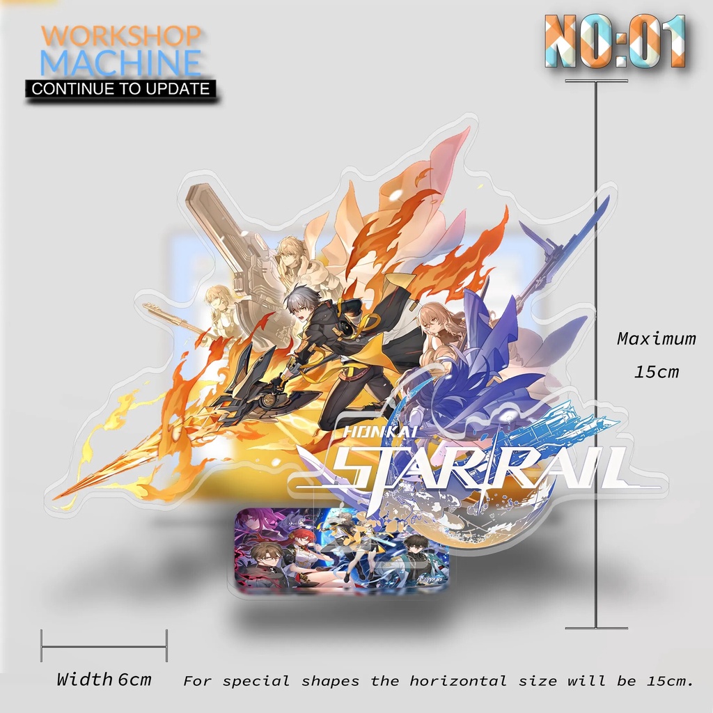 Mô hình Standee Honkai Star Rail Science Fantasy Anime Characters Acrylic Phụ kiện trang trí để bàn góc học tập