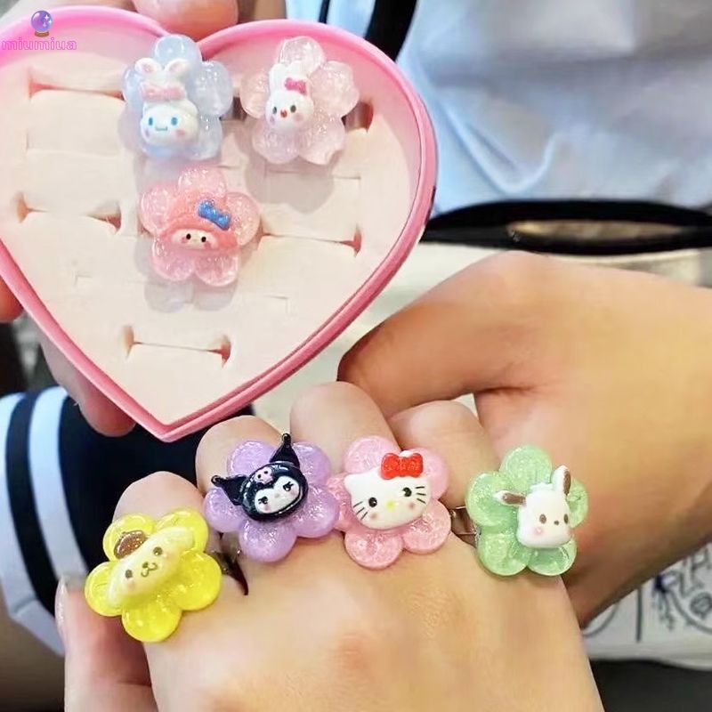 Miumiua🔮 SANRIO Đồ Chơi Nhẫn Thạch Thiết Kế Sáng Tạo Dễ Thương Làm Quà Tặng valentine