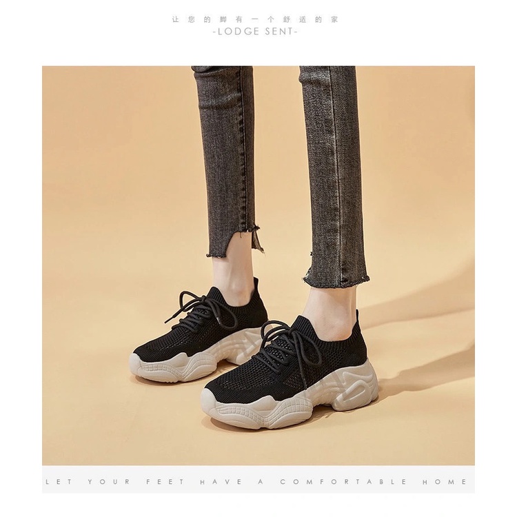 Giày Sneaker Đế Dày Phối Lưới Thoáng Khí Thời Trang Mùa Hè 2023 Mới Cho Nữ