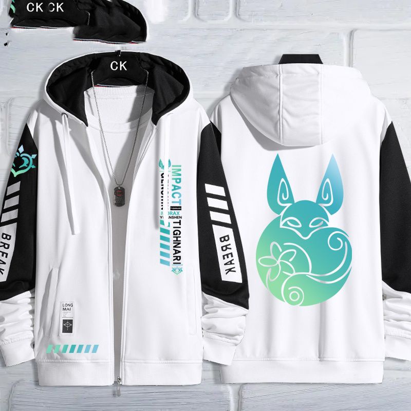 Chính Hãng Áo Khoác cardigan sweater Có Mũ Trùm In Hình anime xumi grass god cos Hai Chiều