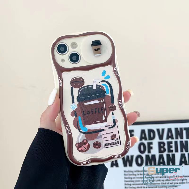 Ốp Điện Thoại Dẻo Hình Gấu / Đậu Cà Phê 3d Dễ Thương Cho iphone xr 11 14 12 13 11 pro max 7 8 6 6s plus x xs max