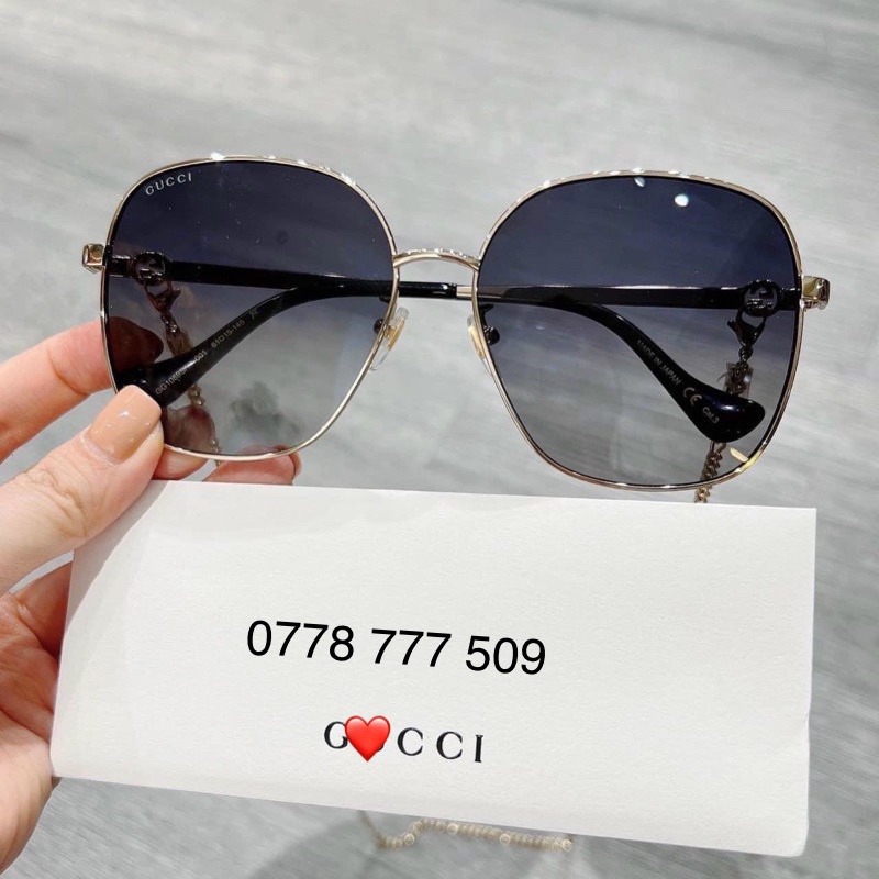 Kính Hiệu Bầu Tròn GC Hot Màu Đen Nâu Cam trà Tây Gu Cì Hot