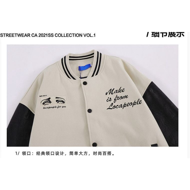 Áo Khoác Bóng Chày Dáng Rộng In Chữ Phong Cách Mỹ Thời Trang Xuân Thu Cho Cặp Đôi xsen