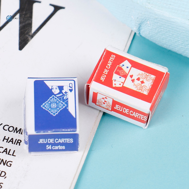 1:12 dễ thương trò chơi thu nhỏ chơi bài xì phé mini nhà búp bê trang trí nhà mới