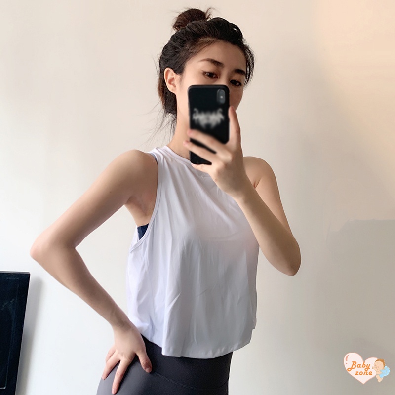 Áo camisole Không Tay Dáng Rộng Màu Trơn Phong Cách Hàn Quốc Cho Nữ