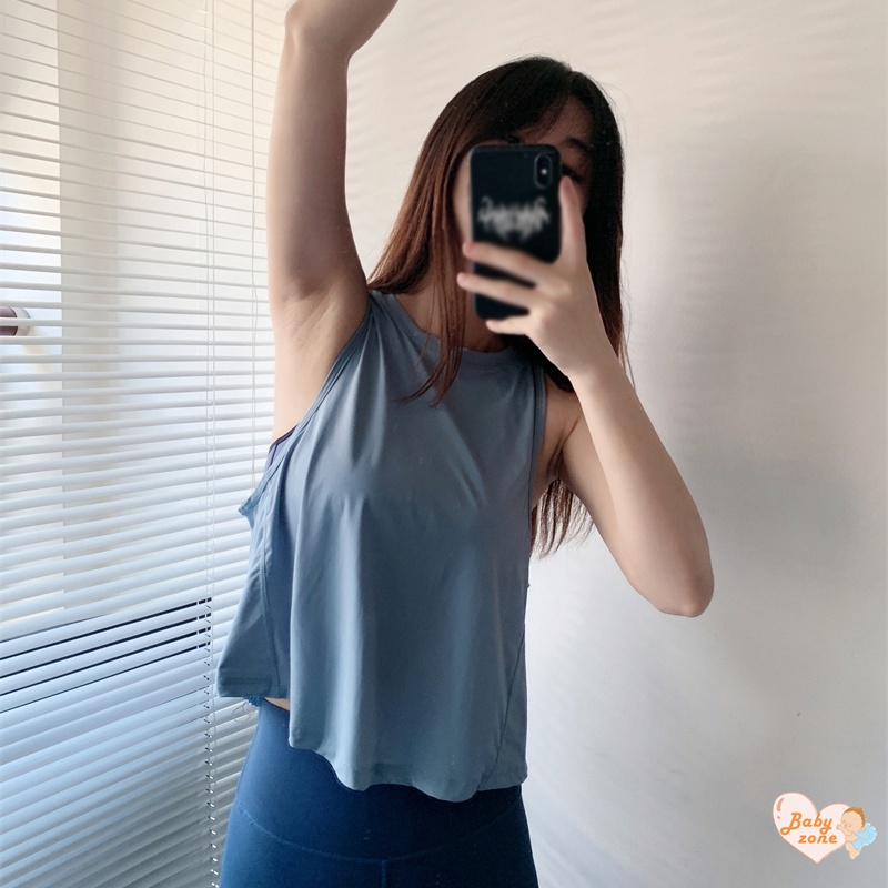 Áo camisole Không Tay Dáng Rộng Màu Trơn Phong Cách Hàn Quốc Cho Nữ