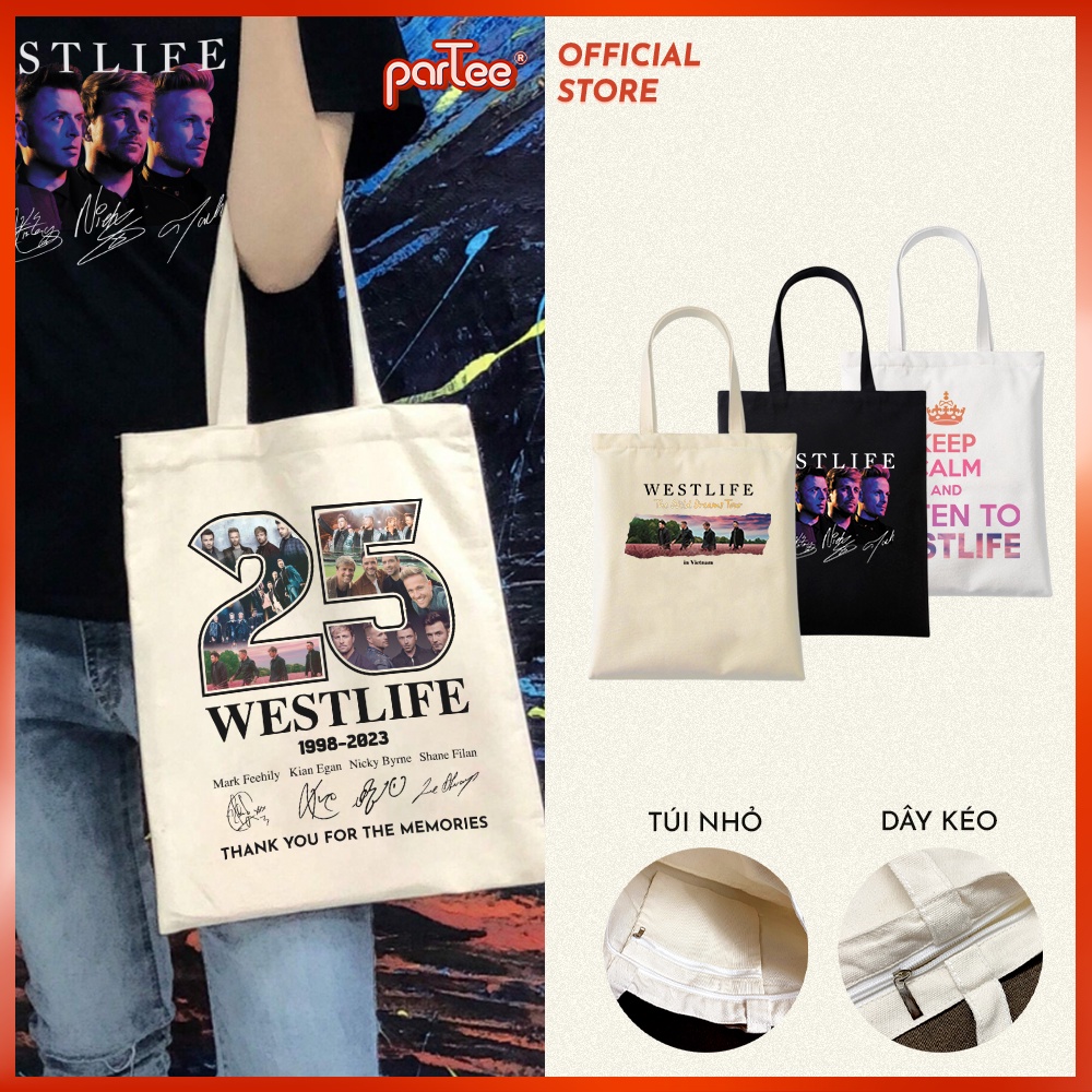 WESTLIFE | Túi Tote Bags Canvas In Westlife Concert in Vietnam My Love Túi Shopping Parteeshopvn