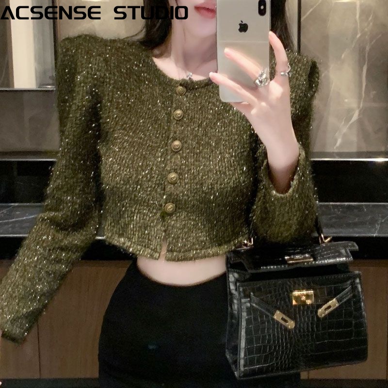 ACSENSE STUDIO áo khoác dù áo khoác bomber Sôi động New Style Thanh lịch cozy WJK2300LI8 41Z231011