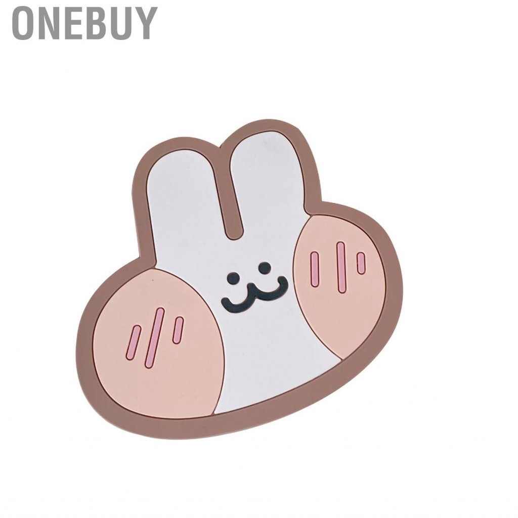 Onebuy Drinks Cup Coaster Silicone Cartoon  Cute Lightweight Prevent Sliding Colorful Mat