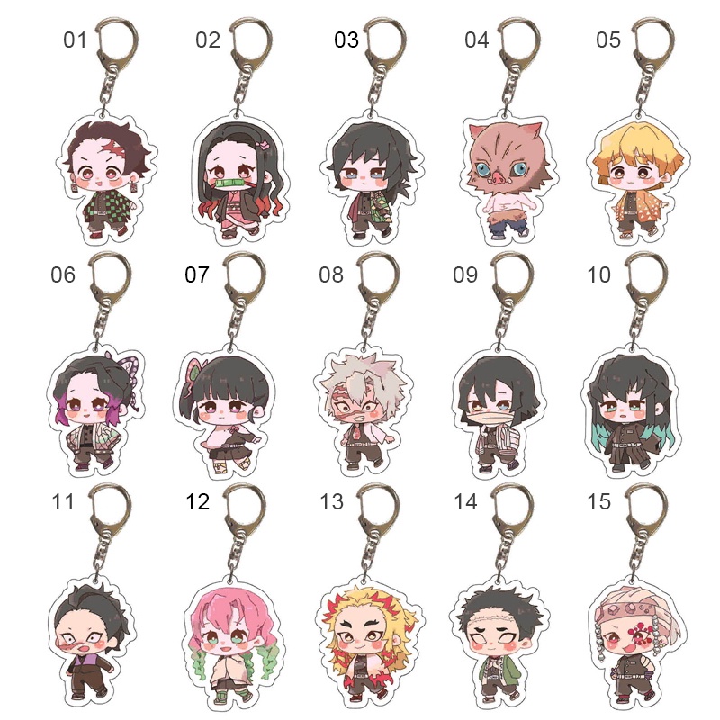 Bh Móc Khóa acrylic Hình demon slayer Dễ Thương