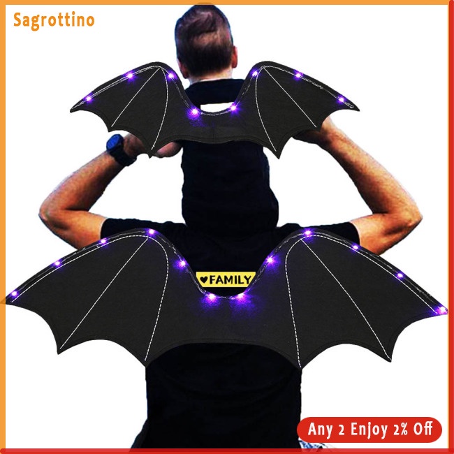 Sag Cánh Dơi Hóa Trang halloween Có Dây Đàn Hồi Cho Bé