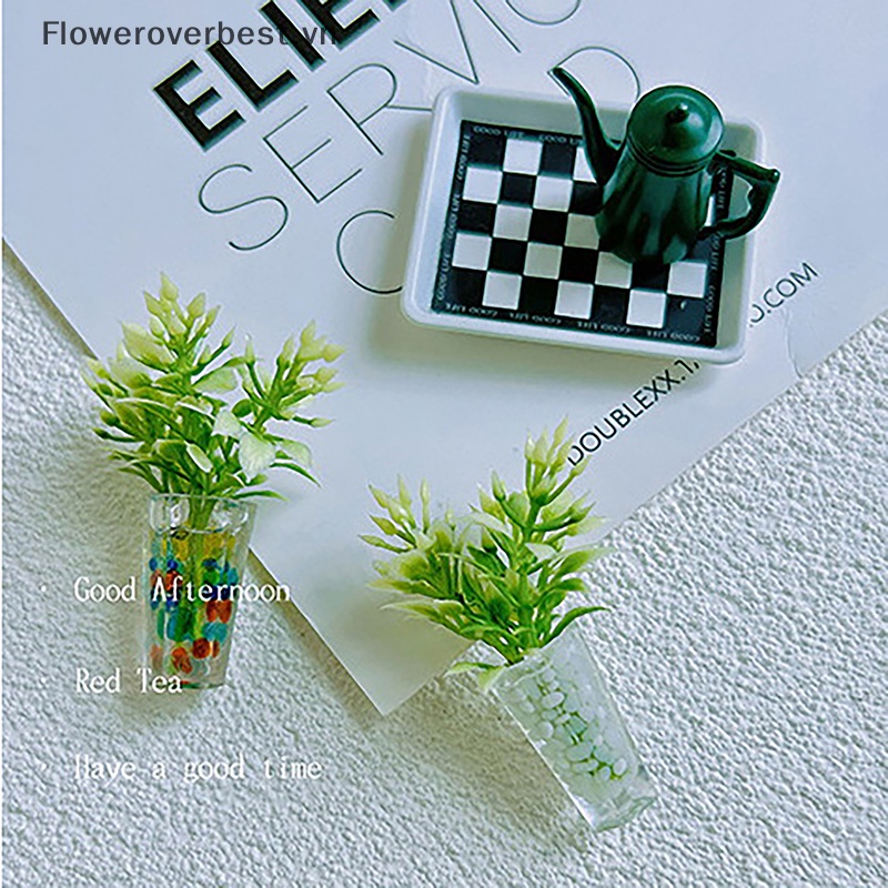 Fbvn Bình Hoa Thủy Tinh Mini Tỉ Lệ 1: 12 Trang Trí Nhà Búp Bê