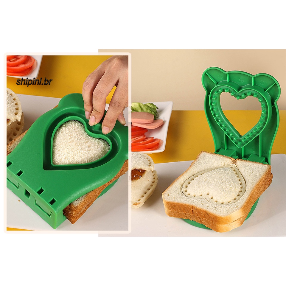 Khuôn Làm Bánh Mì sandwich Hình Trái Tim Bằng Thép Không Gỉ diy