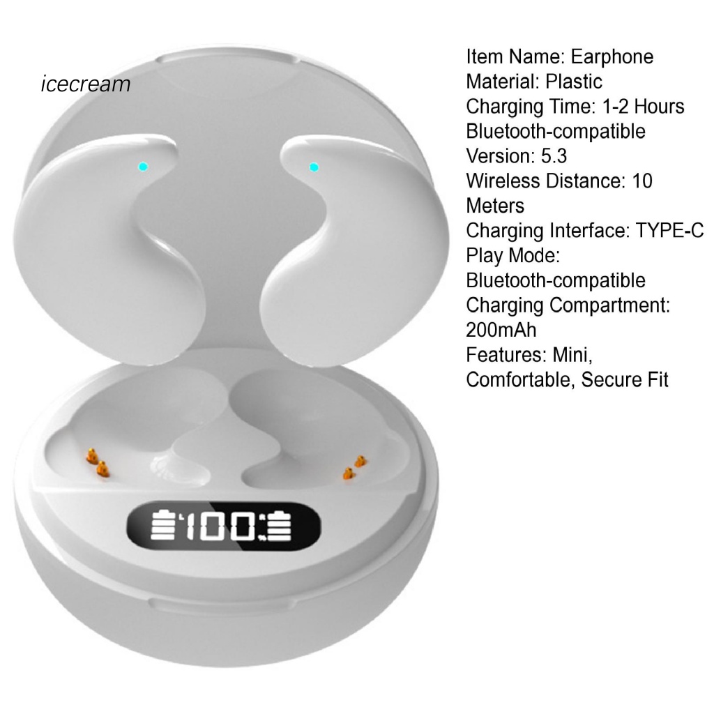 Tai Nghe Nhét Tai icecream12.mx Thiết Kế Tối Giản Thoải Mái Cho iphone android
