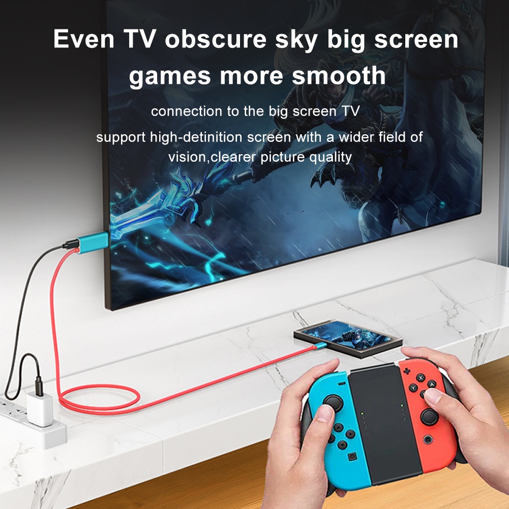 NINTENDO Dây Cáp Chuyển Đổi usb type c Sang hdmi 4k Cho tv / Máy Chiếu / Máy Tính Di Động