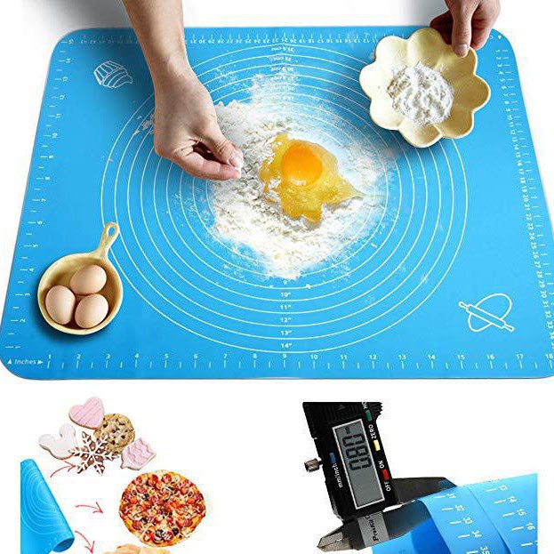 Tấm thảm lót nhào bột, trộn bột silicon chống dính, trượt làm bánh sữa chua, bao, quy, gạo, trân châu- thảm silicon