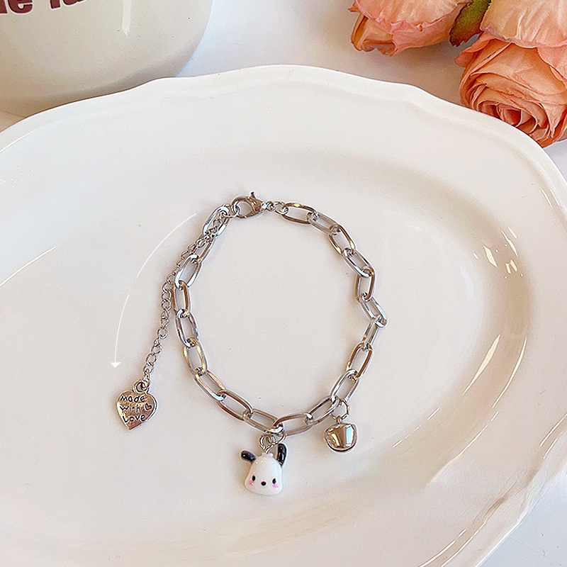 Dễ Thương Vòng Tay Dây Xích Mặt Hình Cún Hoạt Hình Có Thể Điều Chỉnh Kích Thước