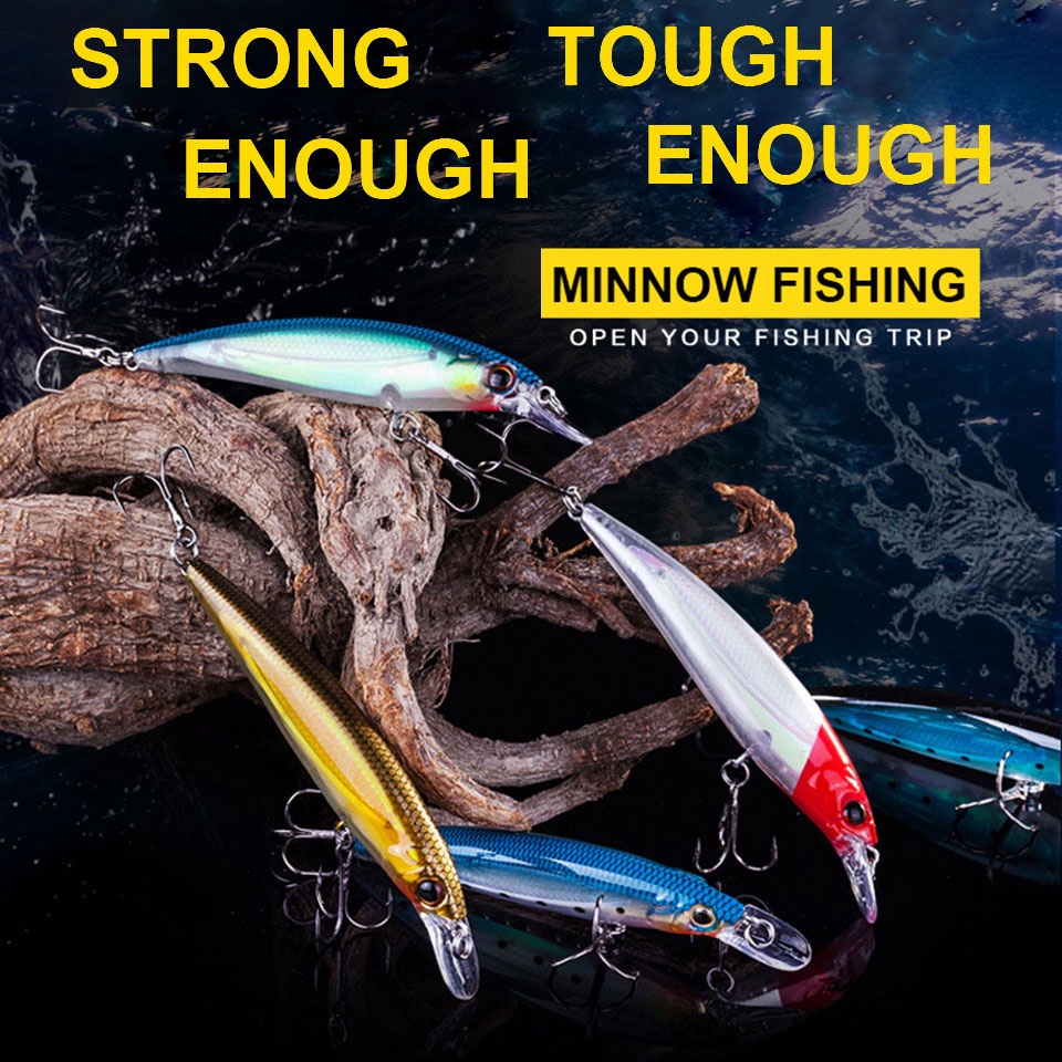 Mồi Câu Cá Giả Hình Cá Dạ Quang Kích Thước 110mm Trong Lượng 14g