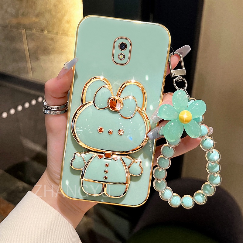 ốp lưng Samsung J3 J5 J7 PRO J3 J5 J7 2017 J330 J530 J730 Ốp Điện Thoại Silicone TPU mạ điện 3D thỏ 