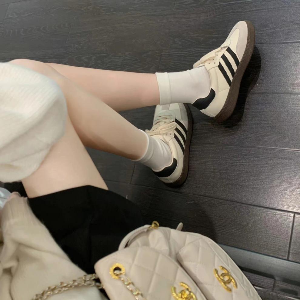 Giày Thể Thao Nữ Đế Bằng Siêu Nhẹ, Giày sneaker Retro Đức Thời Trang Xuân Thu SPN40