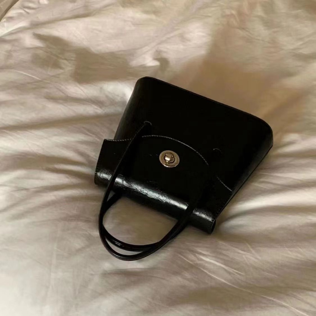 Shi chen Túi Xách Đeo Chéo Vai niche Màu Trơn Đơn Giản Và Đa Năng