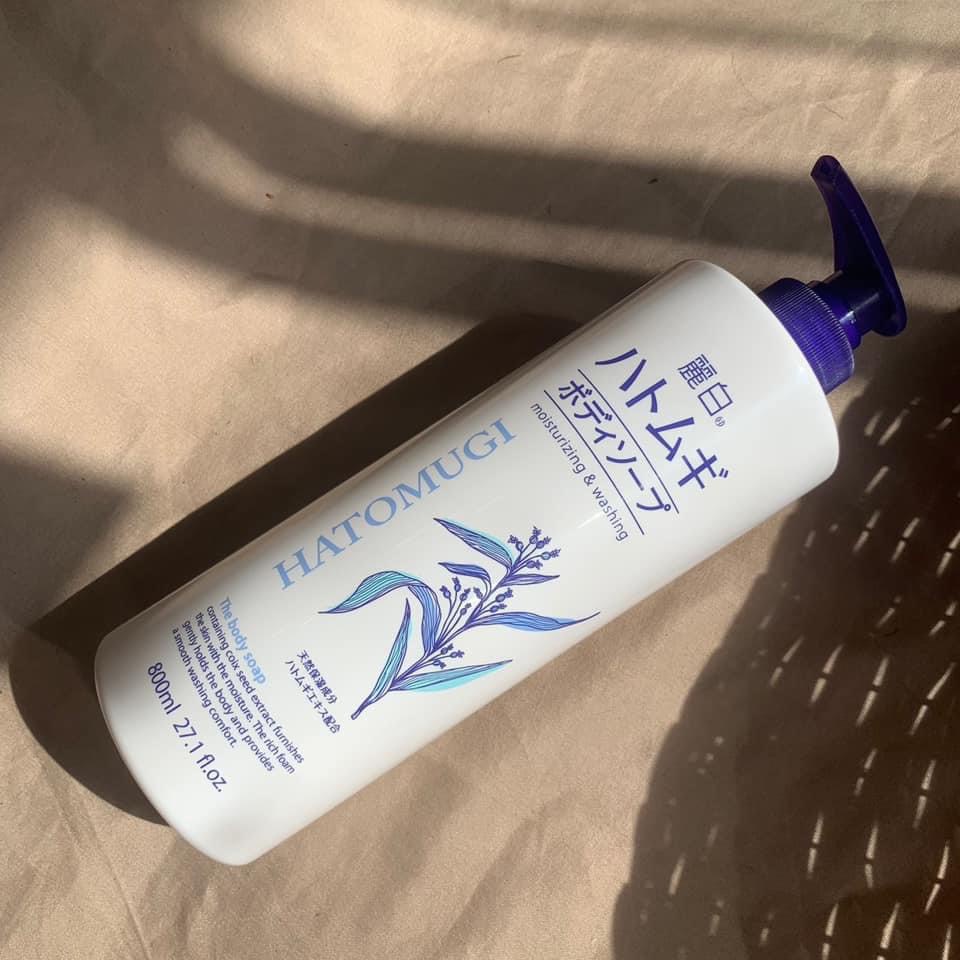 Sữa Tắm Dưỡng Ẩm Trắng Da Hạt Ý Dĩ Hatomugi The Body Soap