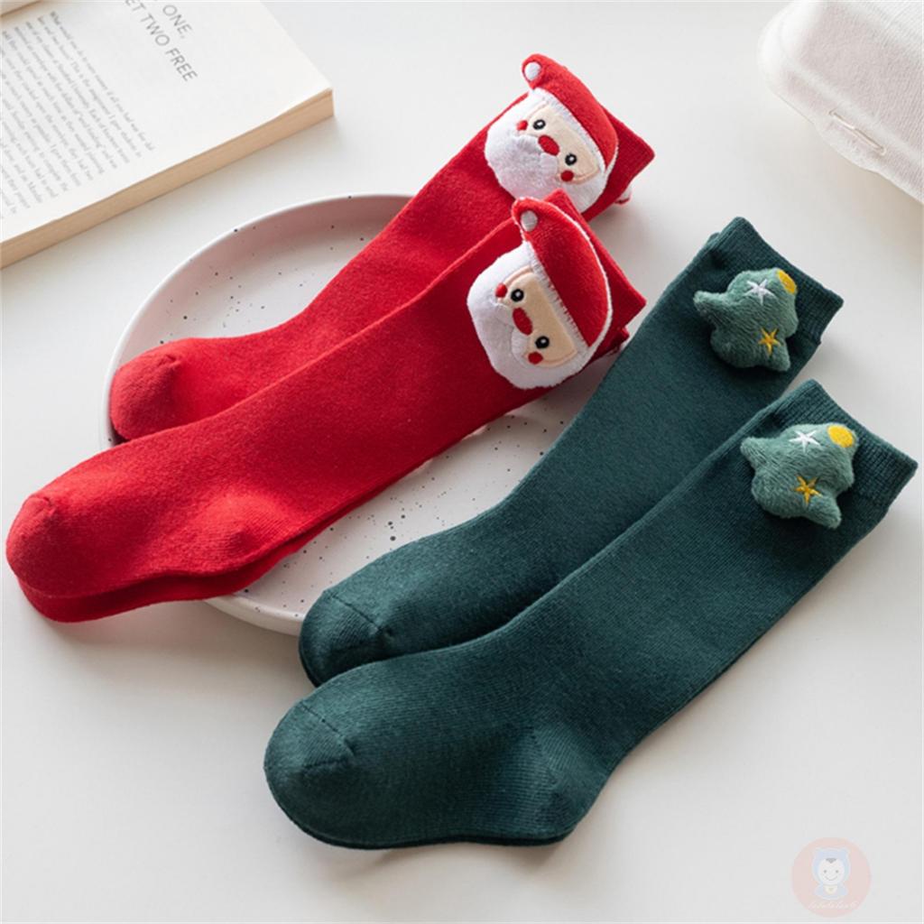Laa6-baby Vớ Dài Đến Đầu Gối Thời Trang Giáng Sinh Dành Cho Bé Gái