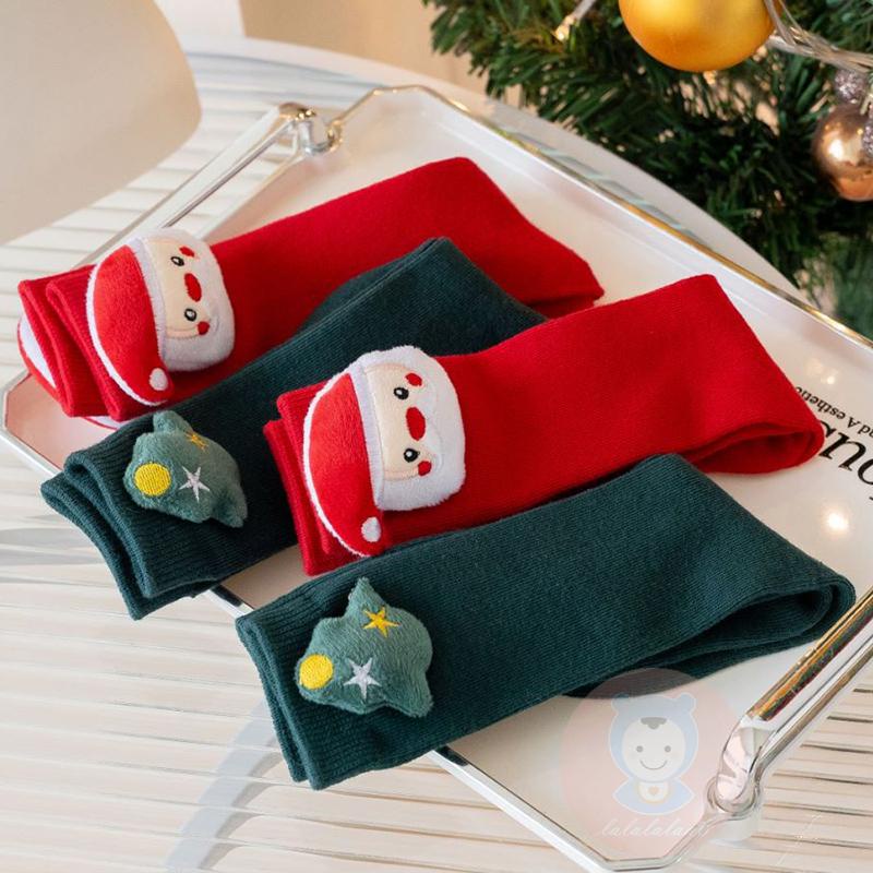 Laa6-baby Vớ Dài Đến Đầu Gối Thời Trang Giáng Sinh Dành Cho Bé Gái