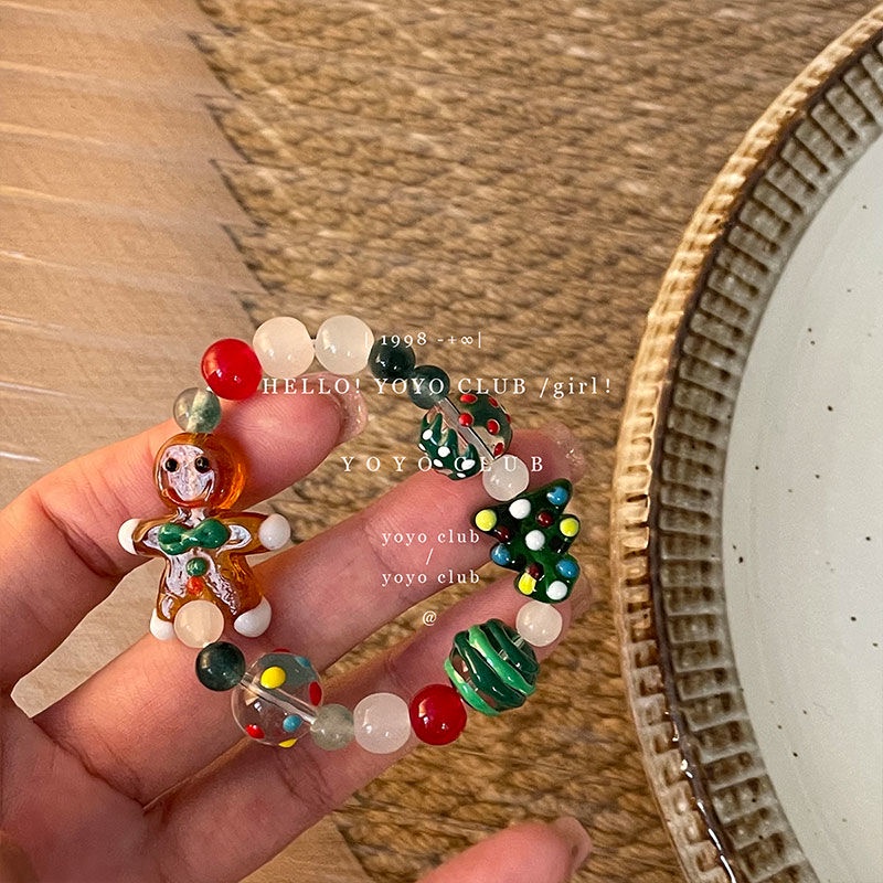 Vòng Tay Chuỗi Hạt Kiểu Hoạt Hình Bánh Mì Gừng Dễ Thương Thời Trang Cho Bạn Gái