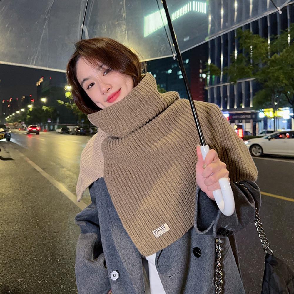 Yve Khăn Choàng Cổ Dệt Kim Dày Dặn Mềm Mại Ấm Áp
