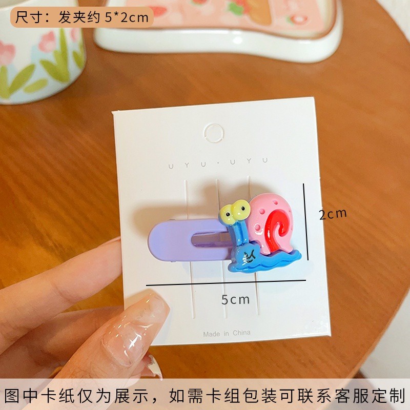 Kẹp Tóc Hình Vuông Cỡ Nhỏ Họa Tiết Hoạt Hình spongebob Dễ Thương Cho Bé Gái