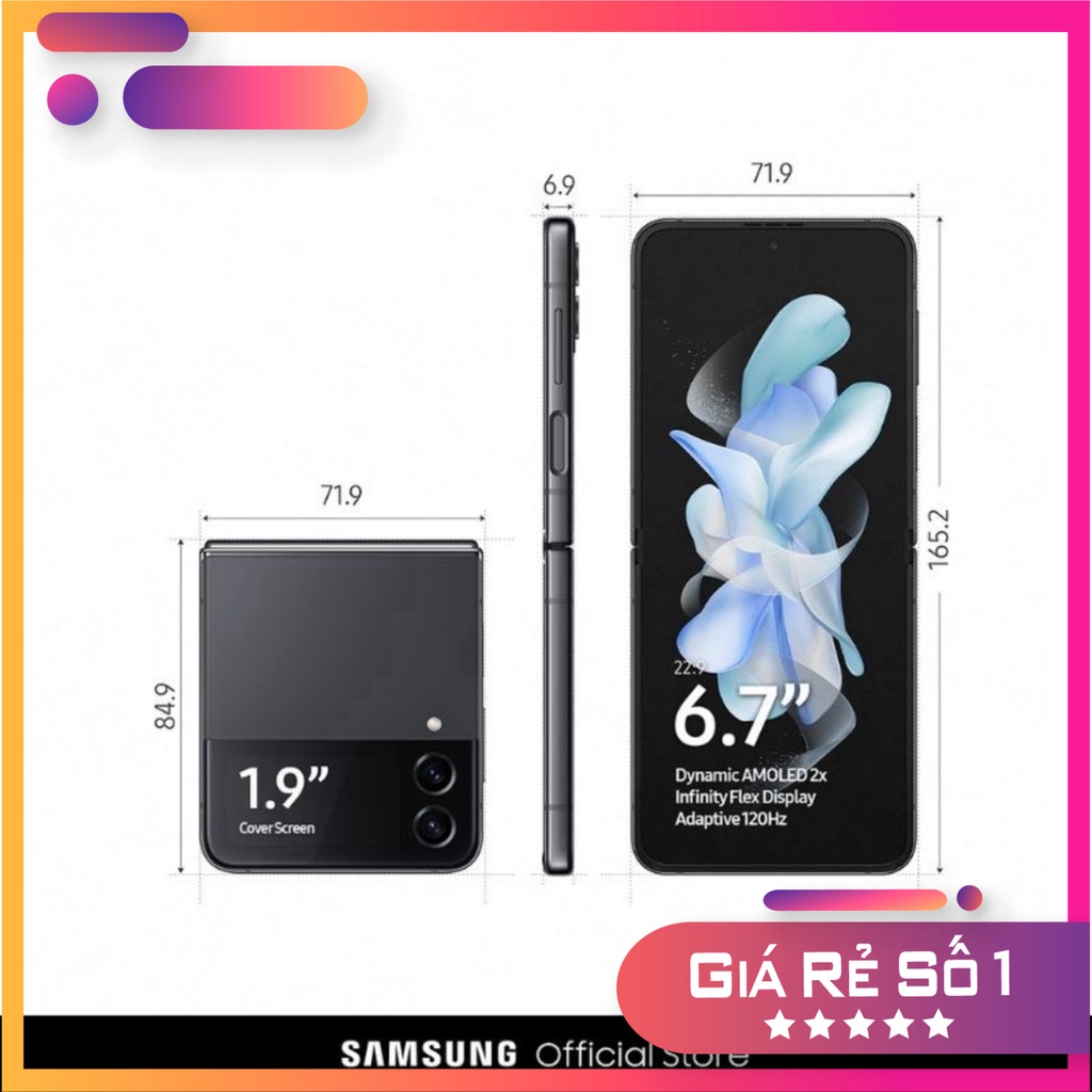 20 khách đầu tiên Điện thoại Samsung Galaxy Z Flip4 5G 256GB Nguyên Seal FULLBOX 100% Bảo hành 12 tháng