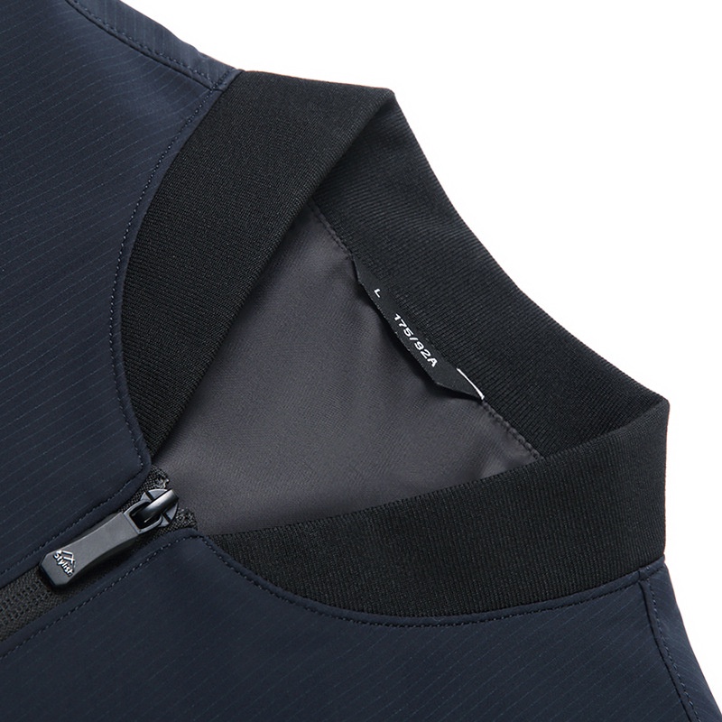 Áo Khoác Cổ Đứng Tay Dài Dáng Rộng Có Túi Khóa Kéo Thời Trang Cho Nam