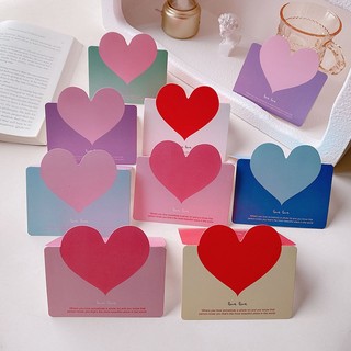 Thiệp quà tặng trái tim mini 3D valentine tình nhân yêu thương chúc mừng ngày 8/3 14/2 20/10 nhiều màu xanh hồng đen đỏ