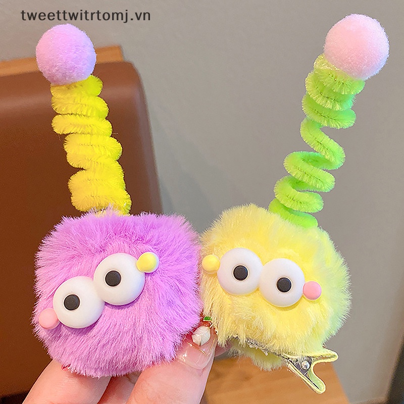 Kẹp Tóc Vải Bông Mềm Mại Hình tomj Vui Nhộn Thời Trang Thu Đông Cho Bé Gái vn